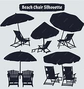 Image result for Beach Chair and Umbrella Silhouette