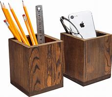 Image result for Small Wood Pen Holder