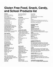 Image result for All Gluten Free Food Lists