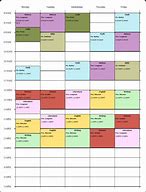 Image result for Online College Class Schedule Template