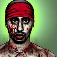 Image result for Tupac Drawing with Bandana