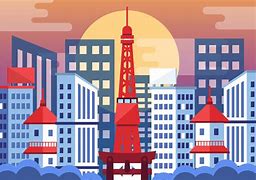 Image result for Tokyo Skyline Cartoon