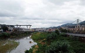 Image result for Crack in Ponte Morandi Bridge