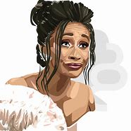 Image result for Cardi B Cartoon Drawing