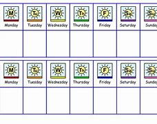 Image result for Communication Print Symbols Days of the Week