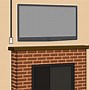 Image result for Fireplace with TV above and Shelves