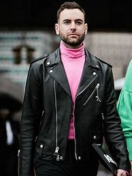 Image result for Men Wearing Biker Leather Jackets