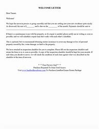 Image result for New Tenant Welcome Letter