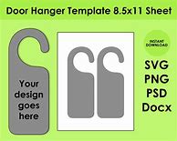 Image result for Wide Door Hanger Template
