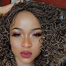 Image result for Micro Braids with Curly Ends