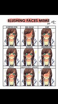 Image result for Blush Meme Face Chart