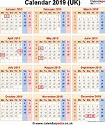 Image result for 2019 Calendar UK. Printable