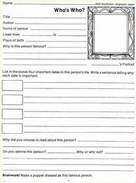 Image result for Biography Book Talk Template
