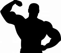 Image result for Strong Man Silhouette Clip Art Blue Color