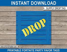 Image result for Fortnite Drop Label Printable