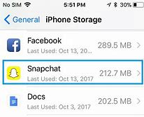 Image result for Snapchat Storage iPhone