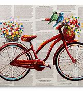 Image result for Red Bicycle Painting