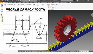 Image result for Rack and Pinion Gear Design