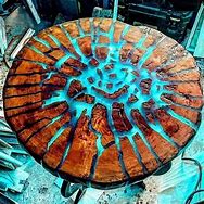 Image result for Resin Wood Table Art
