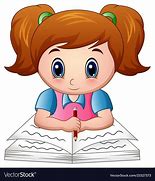 Image result for Girl Cartoon Reading or Writing