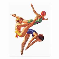 Image result for Print of Vintage Swimmers