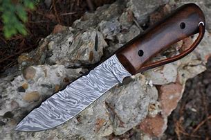 Image result for Hunting Knife Wooden Handle