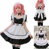 Image result for Maid Apron Dress Cosplay