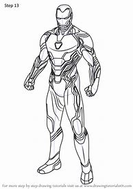 Image result for Iron Man Black and White Sketch