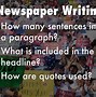 Image result for Newspaper Writing