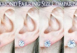 Image result for 1 Carat Diamond Earrings Actual Size