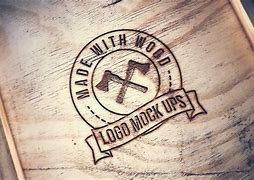 Image result for Wood Engraved Logo Mockup