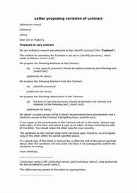 Image result for Employee Contract Variation Template