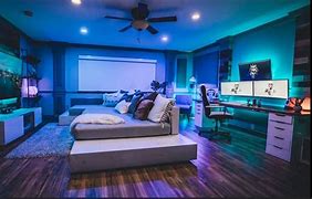 Image result for Living Room Desk Setup