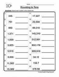 Image result for 4th Grade Rounding Worksheets