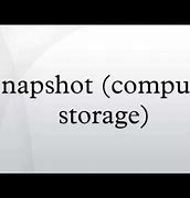 Image result for Snapshot Computer Storage