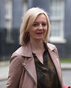 Image result for Liz Truss Blue Trouser Suit