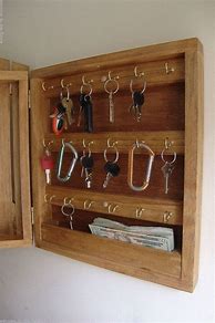 Image result for Wooden Wall Mounted Key Box