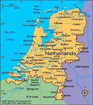 Image result for Netherlands Major Cities Map