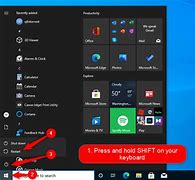 Image result for Shift Restart Windows 10