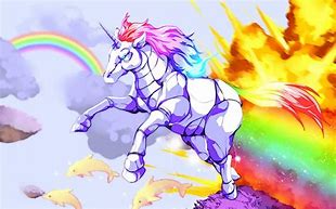 Image result for Cute Cartoon Unicorn Pegasus with Rainbow