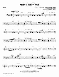 Image result for Bass Tab for More than Words