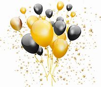 Image result for Black and Yellow Balloons No Background