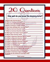 Image result for 20 Questions Baby Shower Game