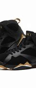 Image result for Air Jordan 7 Black and Gold