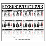 Image result for Calendar 2023 Black and White