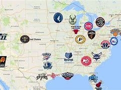 Image result for NBA Teams USA Map