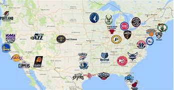 Image result for NBA Teams On Map