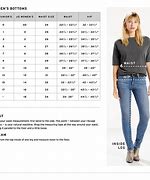 Image result for Denizen Jeans Size Chart