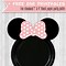 Image result for Minnie Mouse Ears Stencil