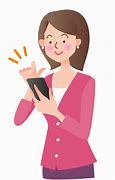 Image result for Lady Looking at Her iPad Clip Art